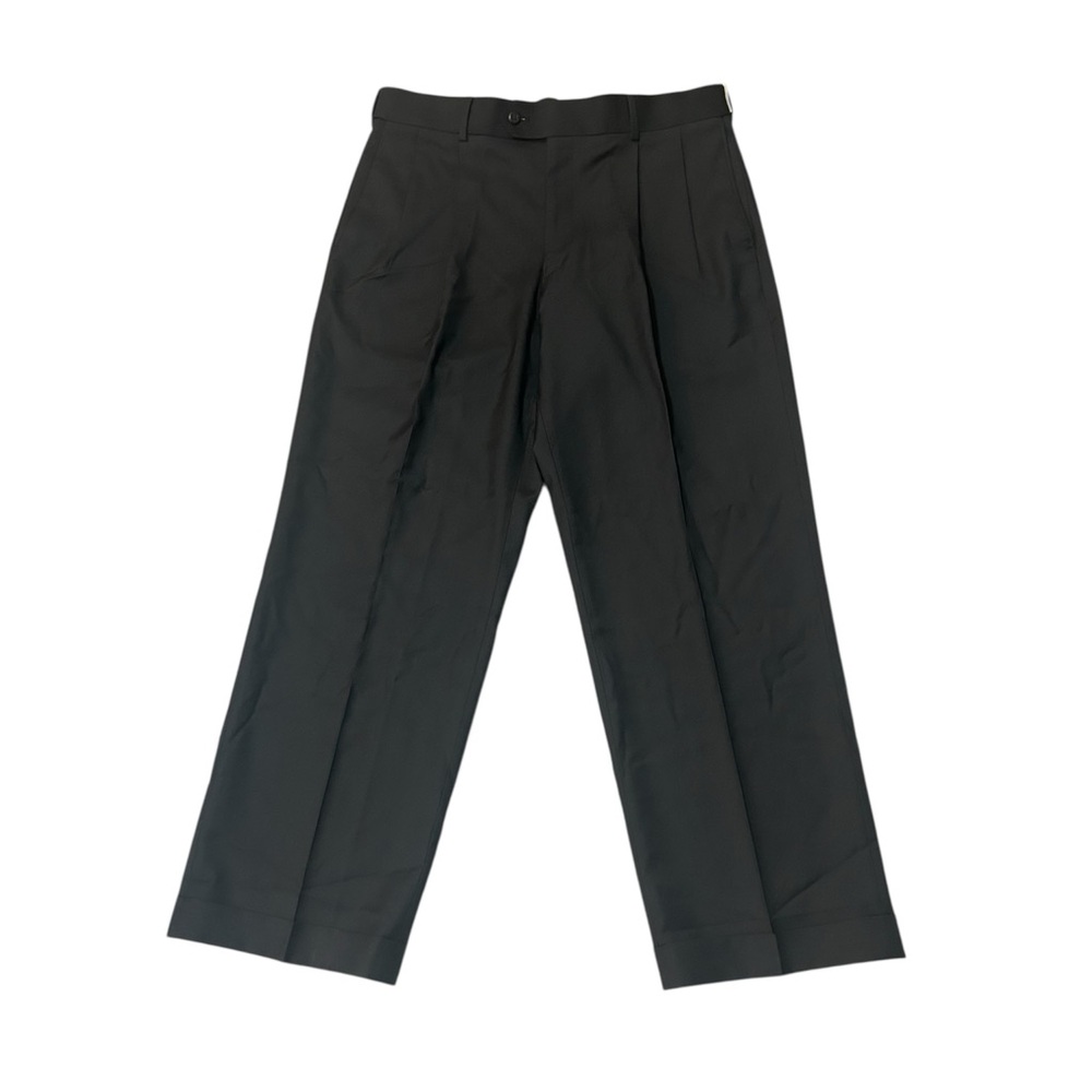 Stafford - Ease Extension Waistband Pleated Black Dress Pants Men’s W 36 L 29